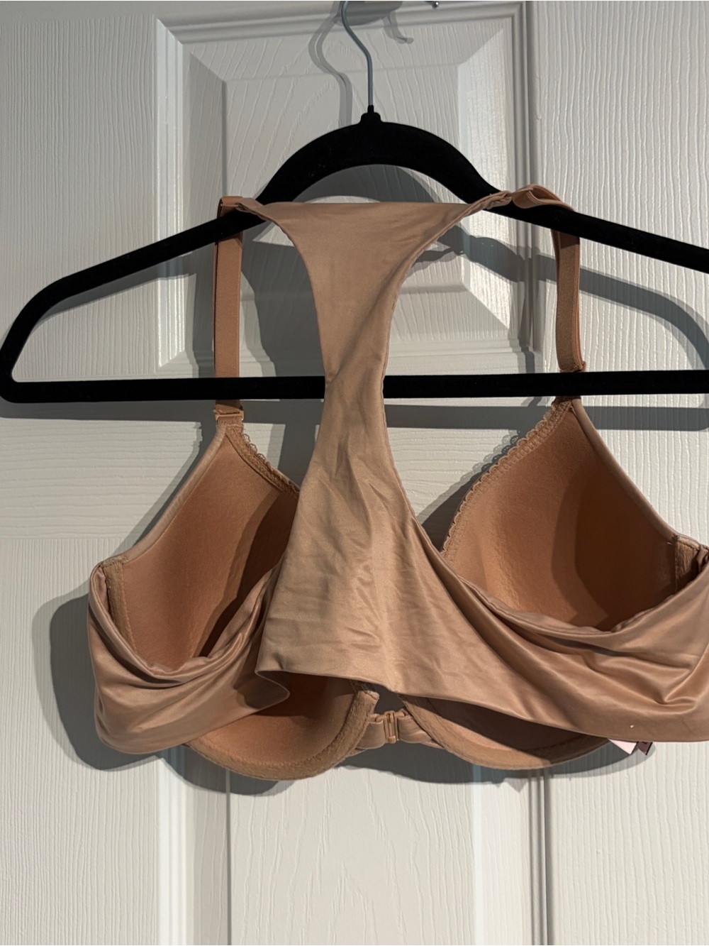 Victoria's Secret Body by Victoria Lined Demi Racerback Bra 38C Nude Front Clasp - Picture 4 of 4